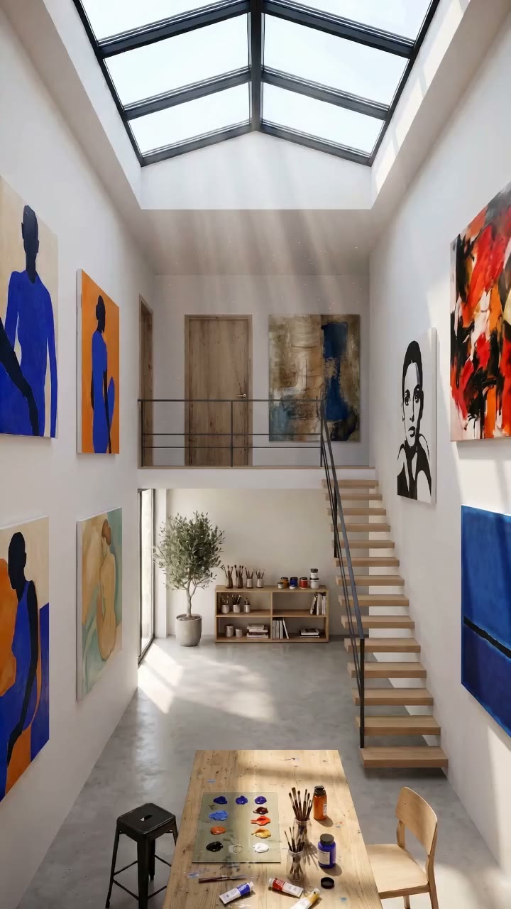L'atelier, sous la verrière